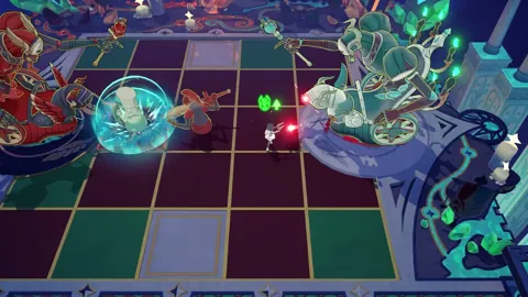 A board-based Stella Sora battle in official promotional footage.